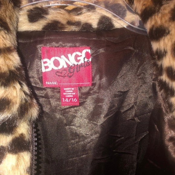 Bongo faux leopard jacket coat, - Picture 2 of 5